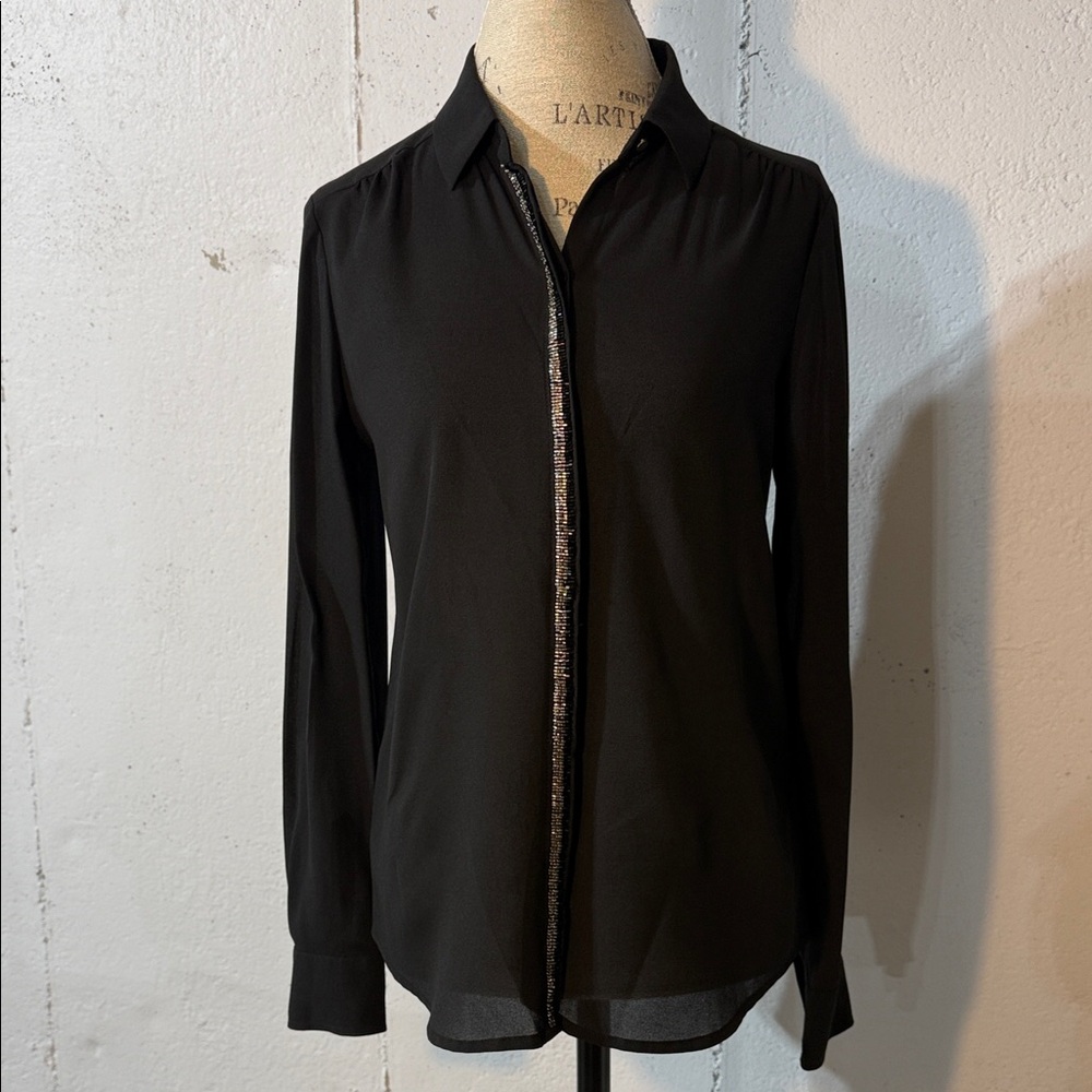 Liz Claiborne Black Button Down Shirt